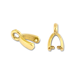 Zubeh&ouml;r aus Stainless Steel - Rostfreiem Stahl Collierschlaufe f&uuml;r Anh&auml;nger Gold