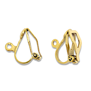Zubeh&ouml;r aus Stainless Steel - Rostfreiem Stahl Clip-Ohrringe mit &Ouml;se Gold