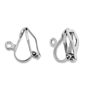 Zubeh&ouml;r aus Stainless Steel - Rostfreiem Stahl Clip-Ohrringe mit &Ouml;se Silver