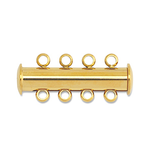 Zubeh&ouml;r aus Stainless Steel - Rostfreiem Stahl Multistrang-Magnetverschluss Gold