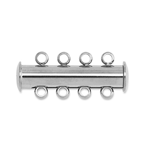 Zubeh&ouml;r aus Stainless Steel - Rostfreiem Stahl Multistrang-Magnetverschluss Silver