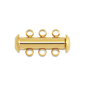 Zubeh&ouml;r aus Stainless Steel - Rostfreiem Stahl Multistrang-Magnetverschluss Gold
