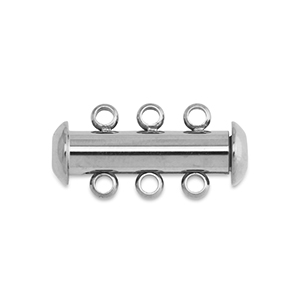 Zubeh&ouml;r aus Stainless Steel - Rostfreiem Stahl Multistrang-Magnetverschluss Silver