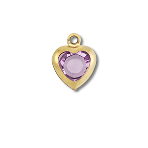 Anh&auml;nger aus Stainless Steel - Rostfreiem Stahl Heart Gold-light pink