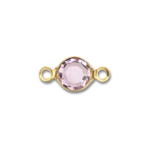 Zubeh&ouml;r aus Stainless Steel - Rostfreiem Stahl Connector Round Gold-light pink