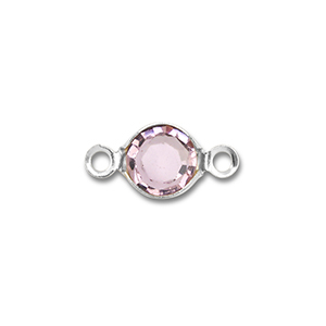 Zubeh&ouml;r aus Stainless Steel - Rostfreiem Stahl Connector Round Silver-light pink