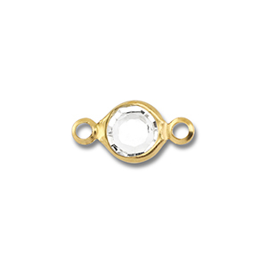 Zubeh&ouml;r aus Stainless Steel - Rostfreiem Stahl Connector Round Gold-transparent