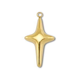 Anh&auml;nger aus Stainless Steel - Rostfreiem Stahl Cross Gold