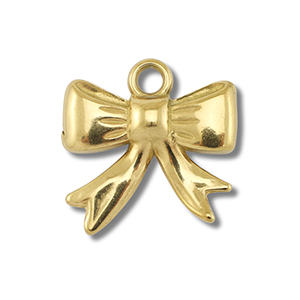 Anh&auml;nger aus Stainless Steel - Rostfreiem Stahl Bow Gold