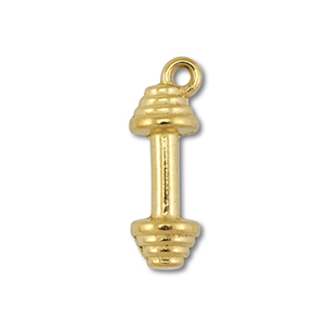 Anh&auml;nger aus Stainless Steel - Rostfreiem Stahl Dumbell Gold