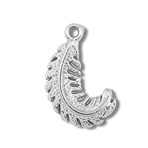 Anh&auml;nger aus Stainless Steel - Rostfreiem Stahl Feather Silver