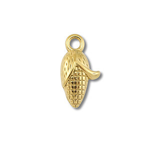 Anh&auml;nger aus Stainless Steel - Rostfreiem Stahl Corn on the Cob Gold