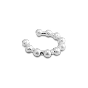 Stainless Steel - Rostfrei Stahl Ohrringe Ear Cuff Silver