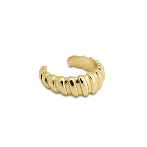 Stainless Steel - Rostfrei Stahl Ohrringe Ear Cuff Gold
