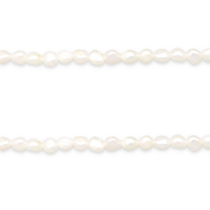 BQ S&uuml;sswasser Perlen Nugget Round 6-7x5mm Natural white