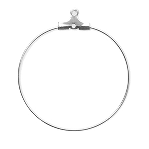 Zubeh&ouml;r aus Stainless Steel - Rostfreiem Stahl Ohrringe Creolen H&auml;nger Silver
