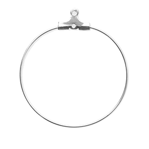 Zubeh&ouml;r aus Stainless Steel - Rostfreiem Stahl Ohrringe Creolen H&auml;nger Silver