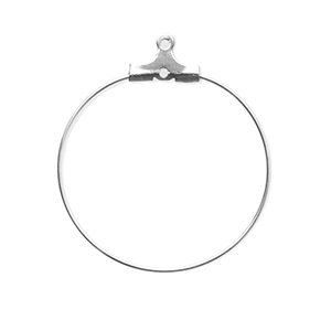 Zubeh&ouml;r aus Stainless Steel - Rostfreiem Stahl Ohrringe Creolen H&auml;nger Silver