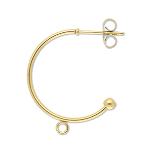 Zubeh&ouml;r aus Stainless Steel - Rostfreiem Stahl Ohrringe Creolen with Loop Gold
