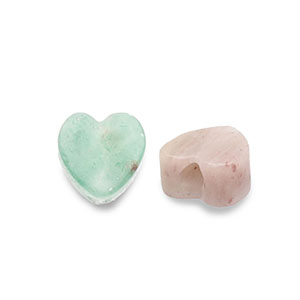 Perlen Naturstein Quarz Heart Multicolour