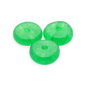 Perlen Naturstein Quarz Rondelle Green