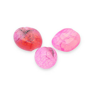Perlen Naturstein Quarz Multicolour pink