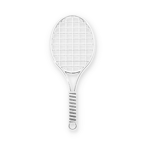 Statement-Anh&auml;nger Tennisracket Silver