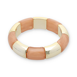 Armb&auml;nder aus Resin Gold-terracotta rose