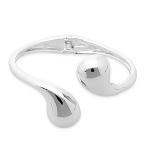 Metallarmb&auml;nder Drop Silver