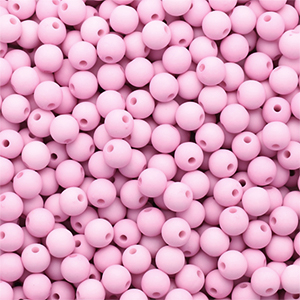 6 mm Perlen aus Acryl matt Lilac pink
