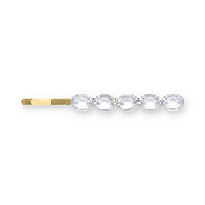Haarschmuck Haarklammer with Strass Gold-transparent