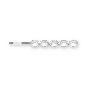 Haarschmuck Haarklammer with Strass Silver-transparent