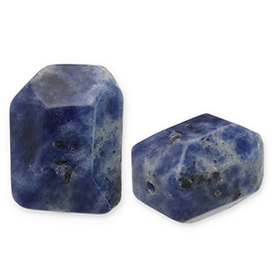 Perlen Naturstein Sodalith und Mikrokline Blue-white
