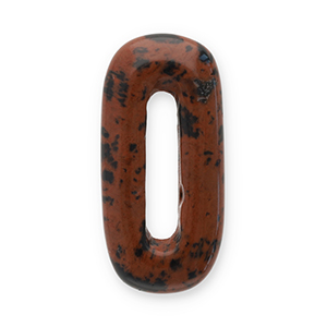 Anh&auml;nger Naturstein Achat Oval Dark brown-black