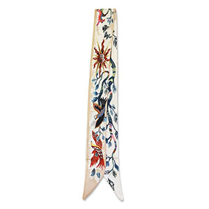 Bandana Schal with Animals/Branches Beige-sand beige