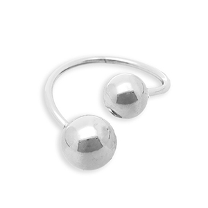 Stainless Steel - Rostfrei Stahl Ringe Spheres Silver
