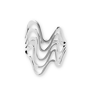 Stainless Steel - Rostfrei Stahl Ringe Waves Silver