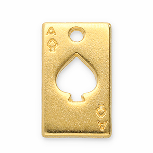 Anh&auml;nger Metall DQ Ace of Spades Gold (Nickelfrei)
