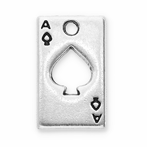 Anh&auml;nger Metall DQ Ace of Spades Antik silber (Nickelfrei)