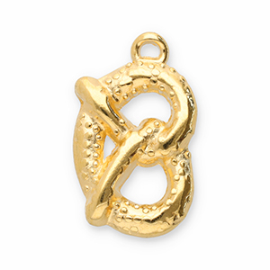 Anh&auml;nger Metall DQ Pretzel Gold (Nickelfrei)