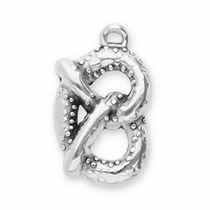 Anh&auml;nger Metall DQ Pretzel Antik silber (Nickelfrei)