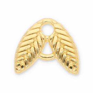 Anh&auml;nger Metall DQ Zwischenst&uuml;ck Leaves Gold (Nickelfrei)