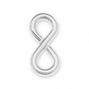 Zubeh&ouml;r Eco-brass&reg; Metall DQ Bindering "8" Antik silber (Nickelfrei)