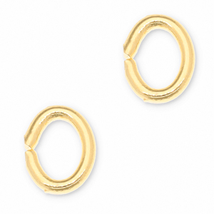 Zubeh&ouml;r Metall DQ Bindering Oval Gold (Nickelfrei)
