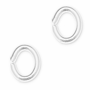 Zubeh&ouml;r Metall DQ Bindering Oval Antik silber (Nickelfrei)