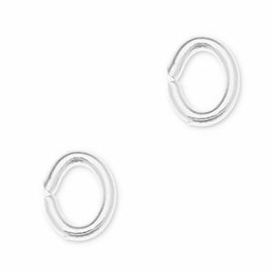 Zubeh&ouml;r Metall DQ Bindering Oval Antik silber (Nickelfrei)
