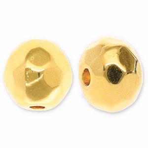 Perlen Metall DQ Facett Geschliffen 6mm Gold (Nickelfrei)