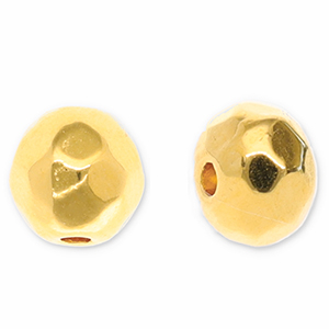 Perlen Metall DQ Facett Geschliffen 4mm Gold (Nickelfrei)