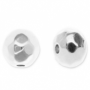 Perlen Metall DQ Facett Geschliffen 4mm Antik silber (Nickelfrei)