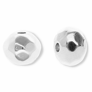 Perlen Metall DQ Facett Geschliffen Antik silber (Nickelfrei)